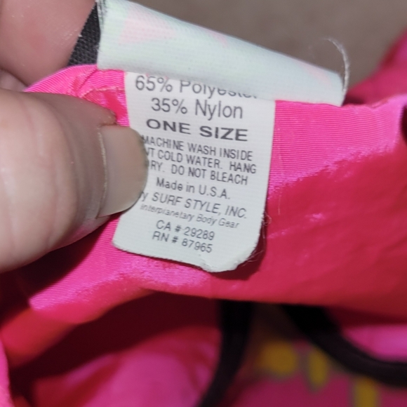 Surf Style Vintage 90s Neon Pink Windbreaker Pullover Spellout One Size Fits All - Picture 12 of 12